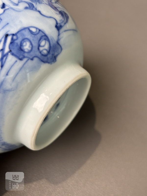清雍正 青花高士图茶圆 - 图10